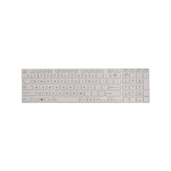 Imagem de Teclado bringIT compatível com Notebook Toshiba Satellite L875-S7378  Branco Inglês Internacional - US