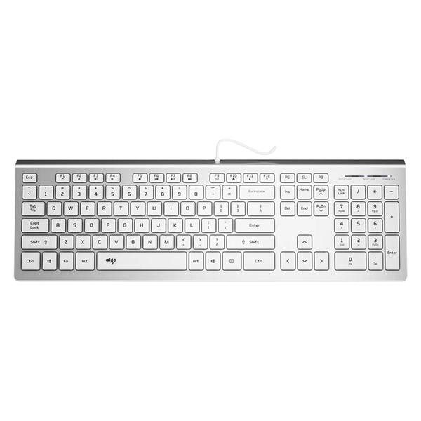 Imagem de Teclado c/Fio Aigo V700 USB Prata