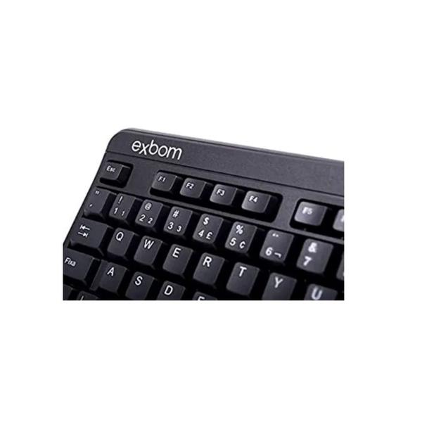 Imagem de Teclado C/Fio Usb Standard Abnt 2 Padrão Brasileiro Exbom Bk-103