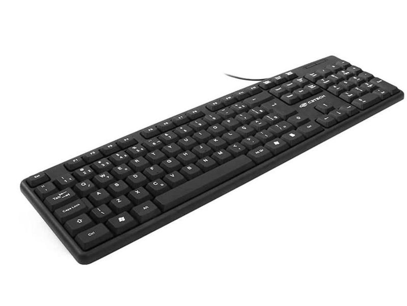 Imagem de Teclado C3TECH C3PLUS USB ABNT2 107 Teclas Padrao - KB-15BK