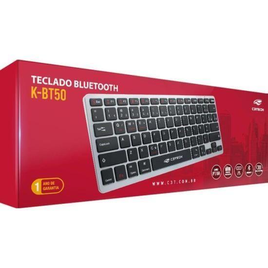 Imagem de Teclado C3Tech K-BT50BK Bluetooth Recarregável F002