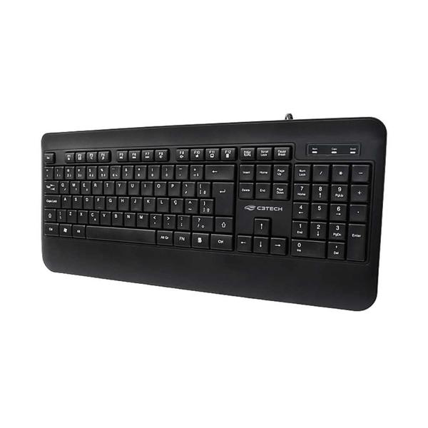 Imagem de Teclado C3tech Multimídia, Com Fio, Abnt2, Usb, Preto - Kb-m100bk