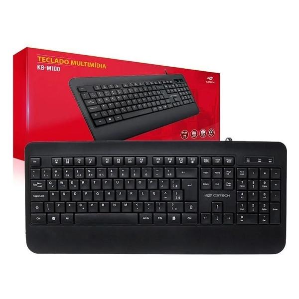 Imagem de Teclado C3Tech Usb Mult Kb-M100Bk Preto