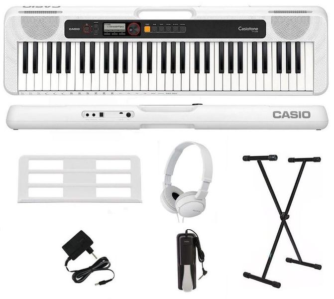 Imagem de Teclado Casio Casiotone CT-S200 61 Teclas Branco + Suporte + Pedal + Fone