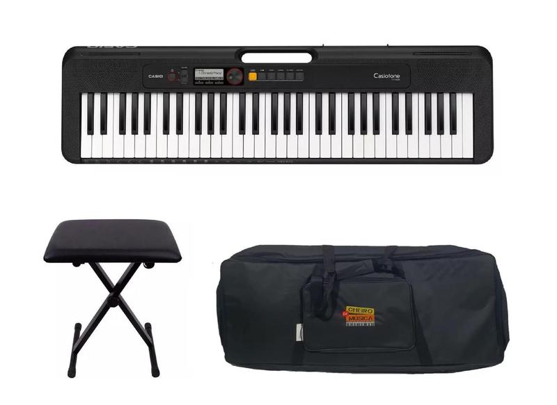 Imagem de Teclado Casio Casiotone CT-S200 BK com Banqueta e Capa Kit