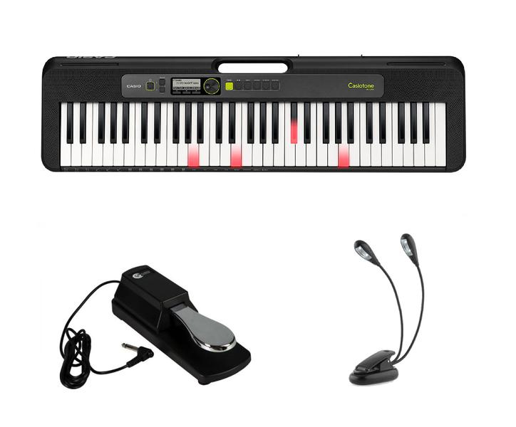 Imagem de Teclado Casio Casiotone LK-S250 com Luminária e Pedal Kit