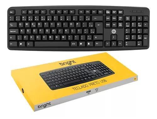 Imagem de Teclado Com Fio Bright Basic, ABNT 2, 107 Teclas, USB - 0014