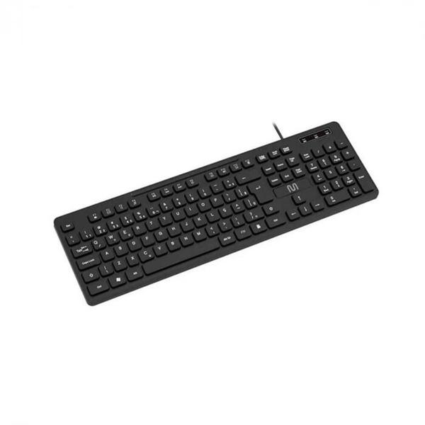 Imagem de Teclado com Fio Conexao USB Design Chocolate Cabo de 180CM Teclas Preto TC294