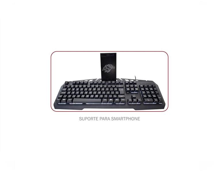 Imagem de Teclado Com Fio Gamer K-Mex Spartacus KB-A328 Com Led Preto