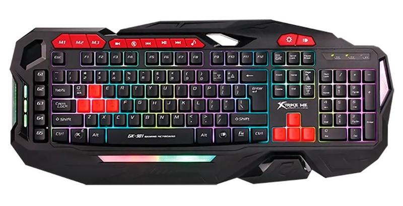 Imagem de Teclado com Fio Gaming Xtrike Me GK-901 USB 2.0 Preto (Ingles)