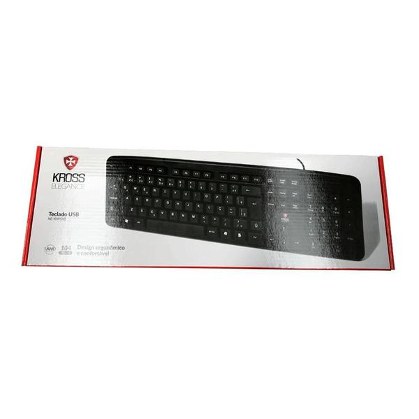 Imagem de Teclado Com Fio Kross Elegance, USB, ABNT2 - KE-K095V2 Preto