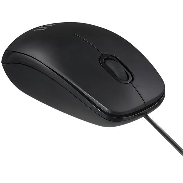 Imagem de Teclado Com Fio Macio Mouse Slim Ambidestro ABNT2 USB Preto