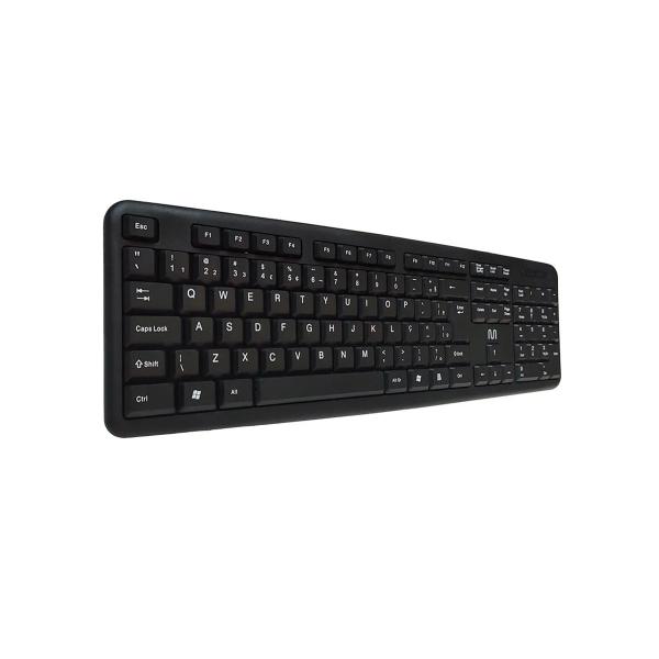 Imagem de Teclado Com Fio Tf300 Design Slim Conexao Usb Cabo De 150cm Resistente Agua Preto Tc065