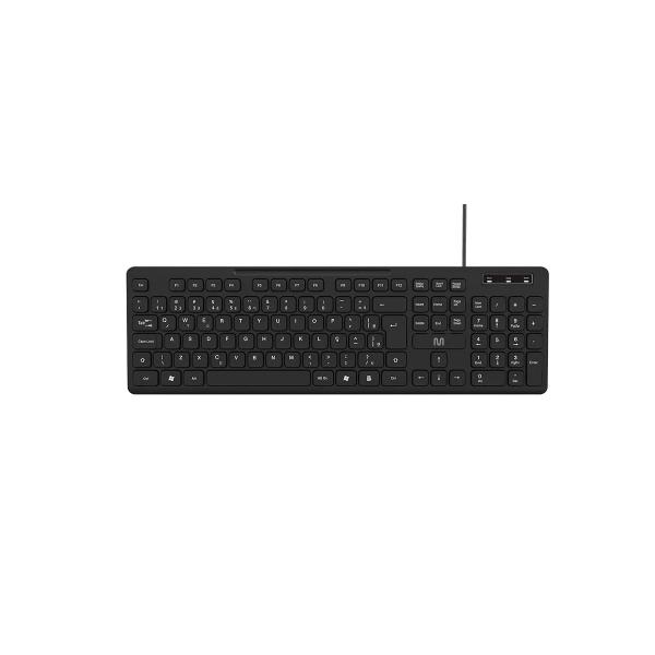 Imagem de Teclado Com Fio Tf400 Teclas Macias E Silenciosas Conexao Usb Cabo De 150cm Teclas Chocolate Preto Tc144