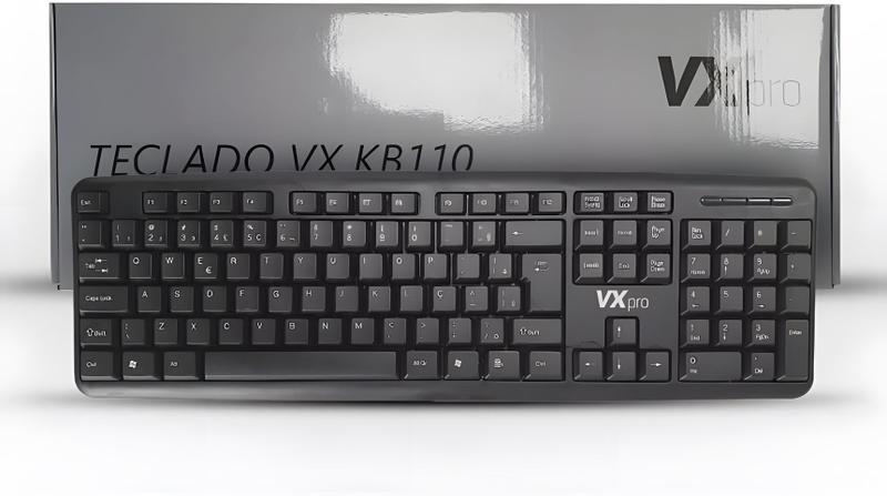 Imagem de Teclado Com Fio Usb Layout Abnt2 Cor Preto Português Vxpro Idioma Português Brasil