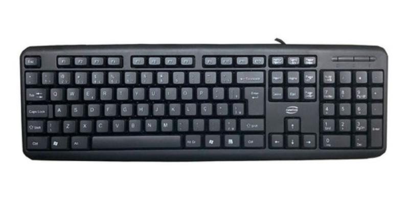 Imagem de Teclado com fio Usb Newex Resistente a respingos ABNT para PC Notebook 