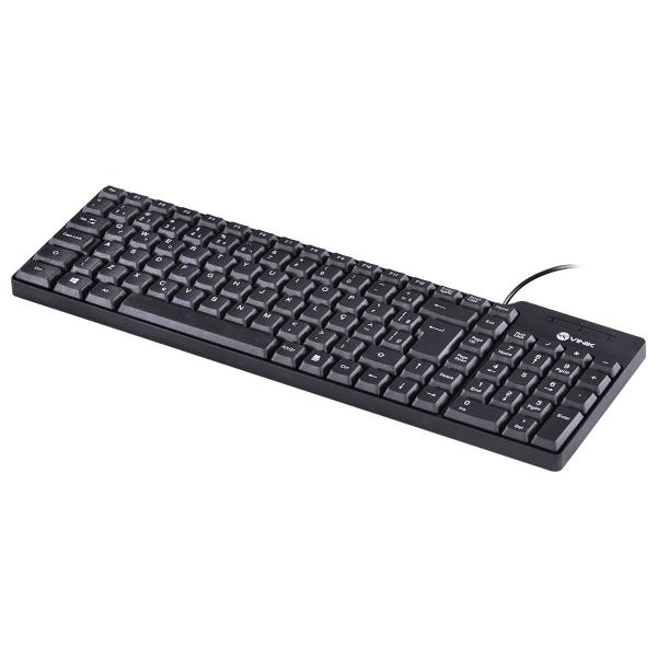 Imagem de Teclado Compacto USB Dynamic ABNT2 1.8M Preto - DT150