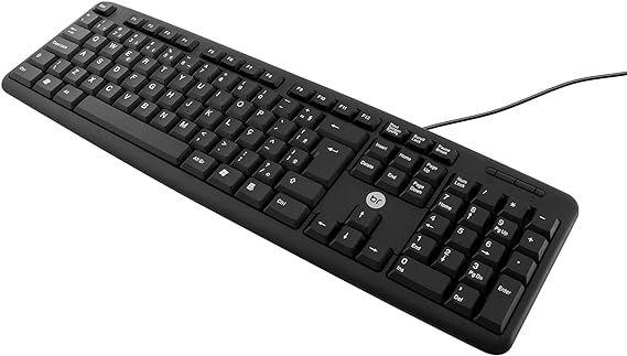 Imagem de Teclado Computador Usb Preto Básico Fio 1,3m Abnt2