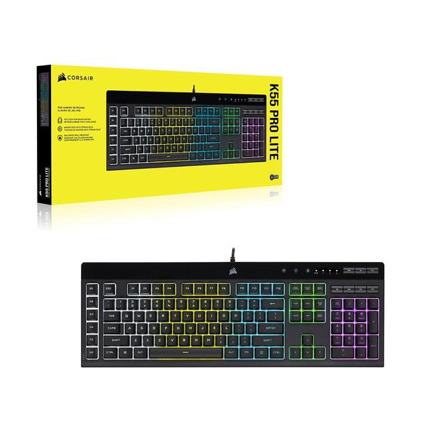 Imagem de Teclado Corsair K55 PRO LITE RGB com fio de membrana para jogos