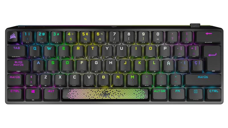 Imagem de Teclado Corsair K70 PRO MINI WIRELESS RGB 60% QWERTY Preto