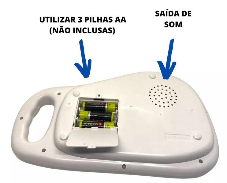 Imagem de Teclado de Brinquedo Educativo Piano Infantil Animais da Fazenda Pilha