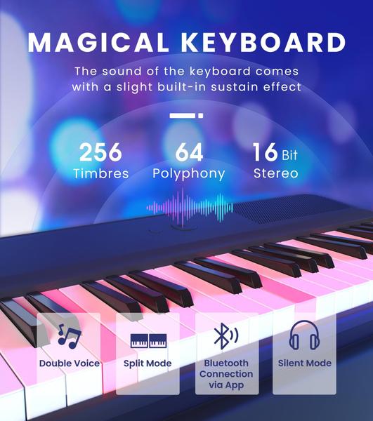 Imagem de Teclado de piano The ONE Smart Keyboard COLOR 61 teclas iluminadas