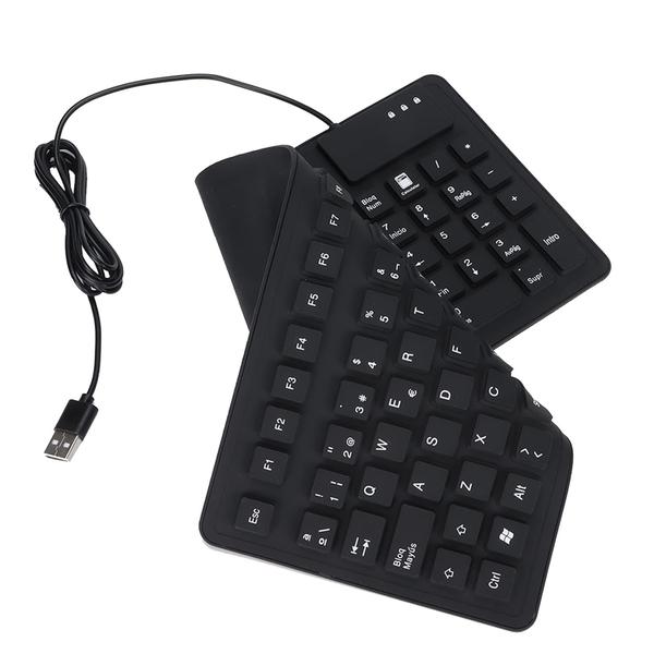 Imagem de Teclado dobrável Zyyini 105 teclas USB espanhol com fio preto