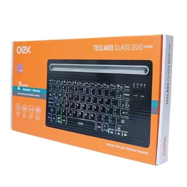 Imagem de Teclado Duo Bluetooth E Wireless Touchpad Suporte Com Led