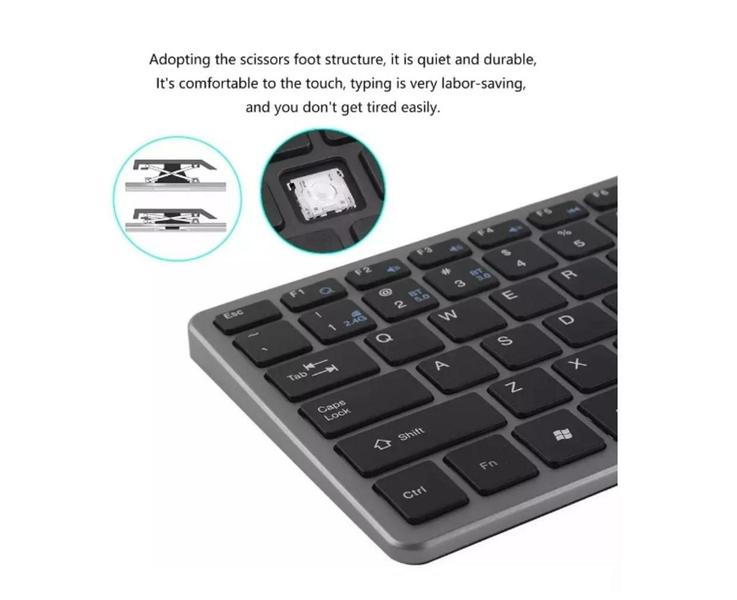 Imagem de Teclado E Mouse Bluetooth Para Tablet Amazon Fire HD 10 2021