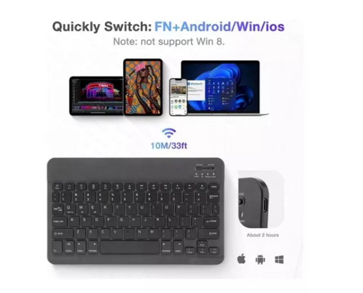 Imagem de Teclado E Mouse Bluetooth Para  Tablet Galaxy A7 T500/ T505 10.4