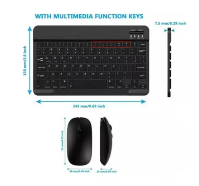 Imagem de Teclado E Mouse Bluetooth Para Tablet Pritom M10 10.1 Polegadas