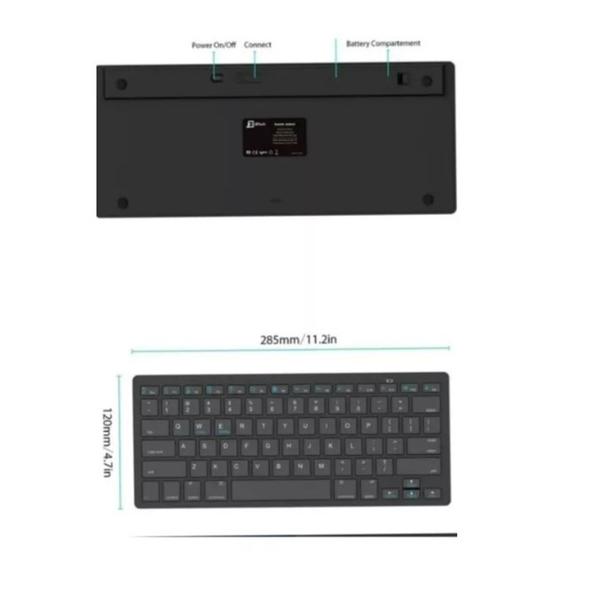 Imagem de Teclado E Mouse Bluetooth + Suporte P/ Tablet Positivo Q10