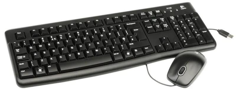 Imagem de Teclado e Mouse com Fio Logitech MK120 USB - Preto (Espanhol - Portugues)