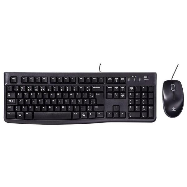 Imagem de Teclado e Mouse com Fio MK120 Preto - Logitech