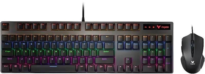 Imagem de Teclado e Mouse com Fio Rapoo V180S Gaming (Ingles)