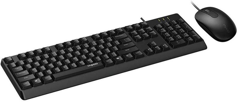 Teclado e Mouse com Fio Rapoo X130PRO (Ingles) Imagem de Teclado e Mouse com Fio Rapoo X130PRO (Ingles)