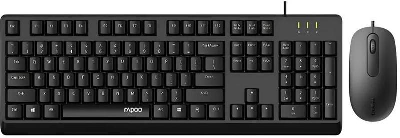 Teclado e Mouse com Fio Rapoo X130PRO (Ingles) Imagem de Teclado e Mouse com Fio Rapoo X130PRO (Ingles)