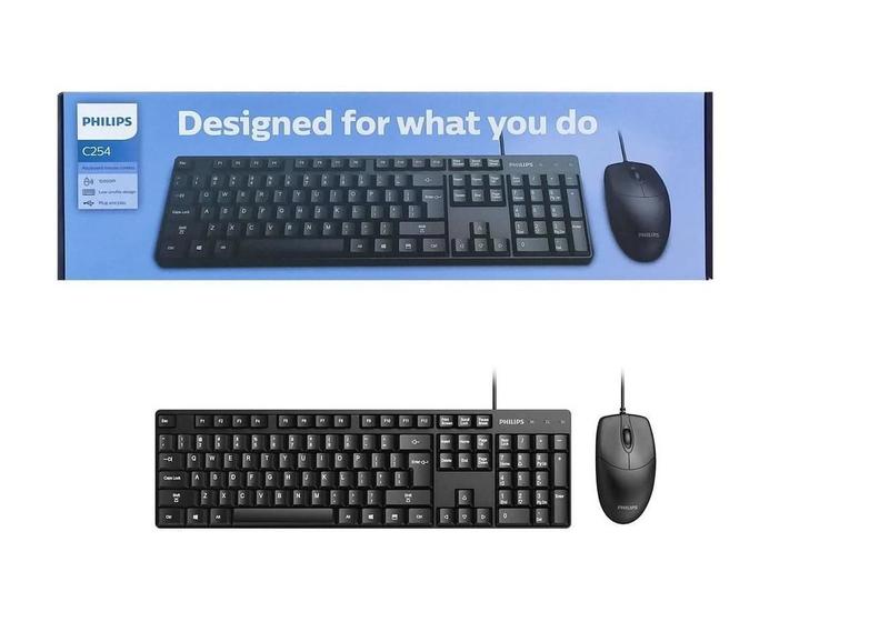 Imagem de Teclado E Mouse Com Fio Usb Philips C254 Abnt