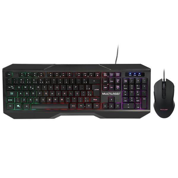 Teclado E Mouse Gamer 2400dpi Com Fio Led Multilaser - Tc239 F083 Imagem de Teclado E Mouse Gamer 2400dpi Com Fio Led Multilaser - Tc239 F083