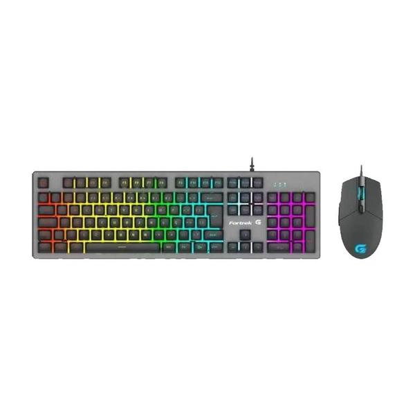 Imagem de Teclado E Mouse Gamer Fortrek Rgb Rainbow Ranger Grafite