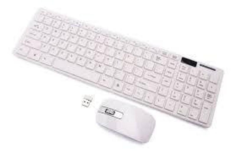 Imagem de Teclado e Mouse K-06 2,4 GHz sem fio para PC Desktop Laptop Smart TV - abc