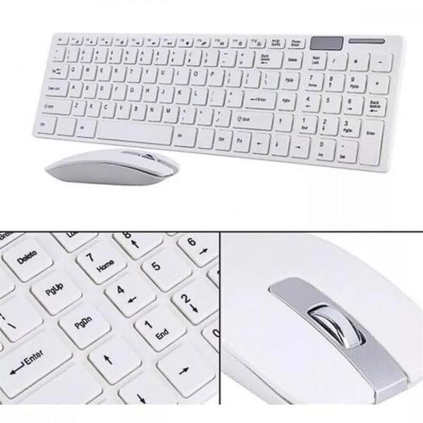 Imagem de Teclado e Mouse Kapbom Sem Fio ABNT2: Design Slim, Bateria Recarregável, Alcance 10m, Alta Precisão