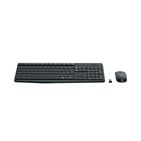 Imagem de Teclado E Mouse Logitech Mk235 Sem Fio Resistente À Água Cinza Abnt2 - 920-007903