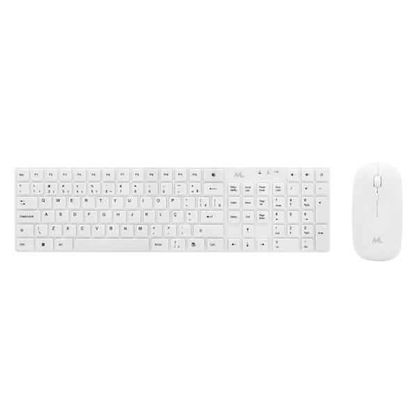 Imagem de Teclado e Mouse Mtek KM-5197W / Sem Fio / Portugues - Branco