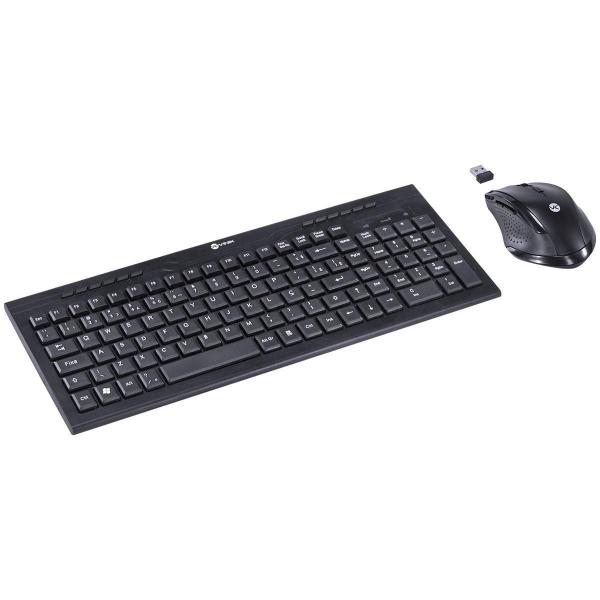 Imagem de Teclado E Mouse Sem Fio Dynamic Abnt2/1200Dpi Preto Usb - D