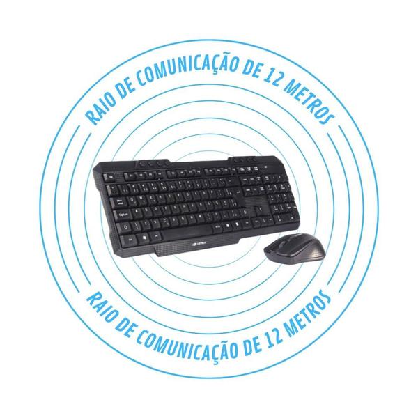 Imagem de Teclado e Mouse Sem Fio K-W10 - C3Tech