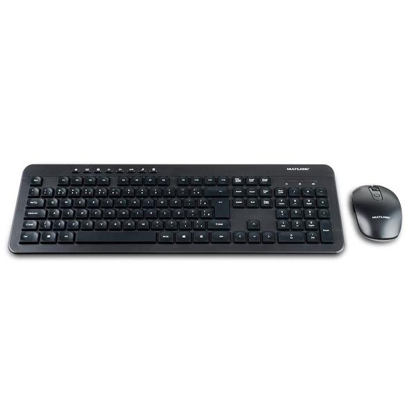 Imagem de Teclado e Mouse Sem Fio Recarregável 2.4ghz Usb Preto Multilaser - TC250