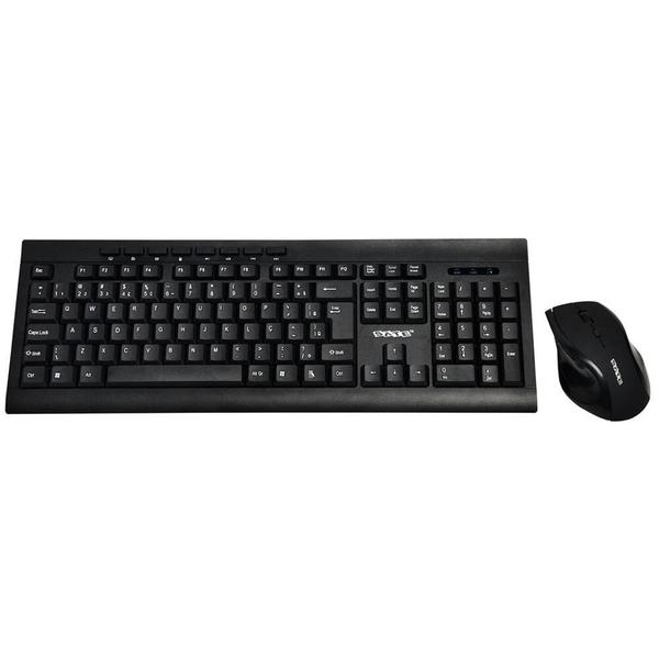 Imagem de Teclado e Mouse Sem Fio Satellite AK-726G Preto (Portugues)