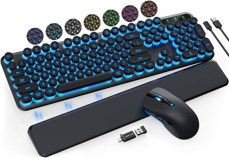 Imagem de Teclado e mouse sem fio Trueque Typewriter Backlit