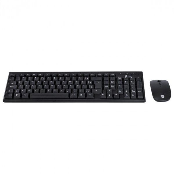 Imagem de Teclado e mouse sem fio usb dynamic corp abnt2/1600 dpi preto - cmw200